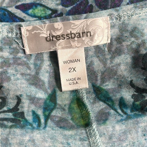 Dressbarn Blue Patterned Women's Top size 2X - Picture 11 of 11